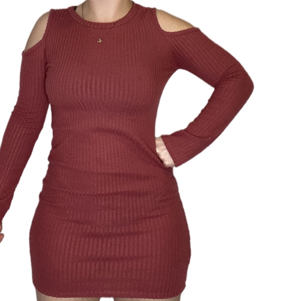 Long sleeved mini dress
